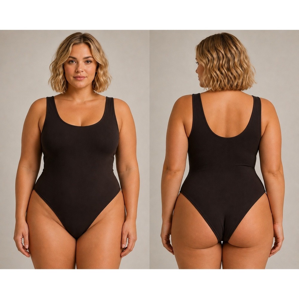 SKIMS‎ Essential Scoop Neck Bodysuit Espresso 4X/5X
